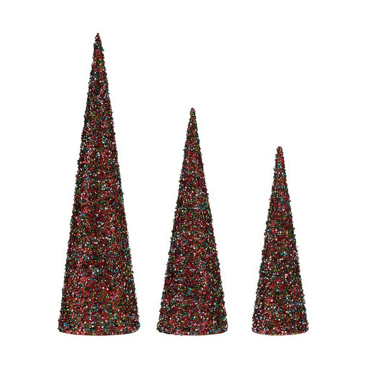 Julepynt Krist  Blå Fuchsia Paillietter Jul   X   X   Cm Kegler   Dele