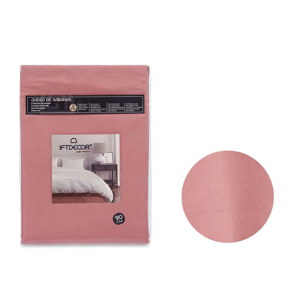Sengetøj Sæt Gift Decor Rød Pink Seng     Dele