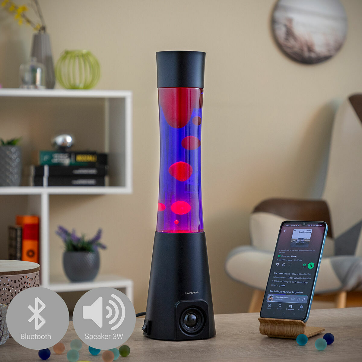 Lavalampe Med Højttaler Maglamp Innovagoods