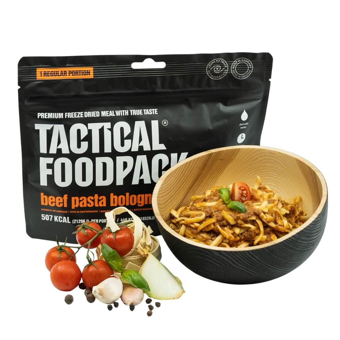 Frysetørret Mad   Tactical Foodpack   Pasta Bolognese