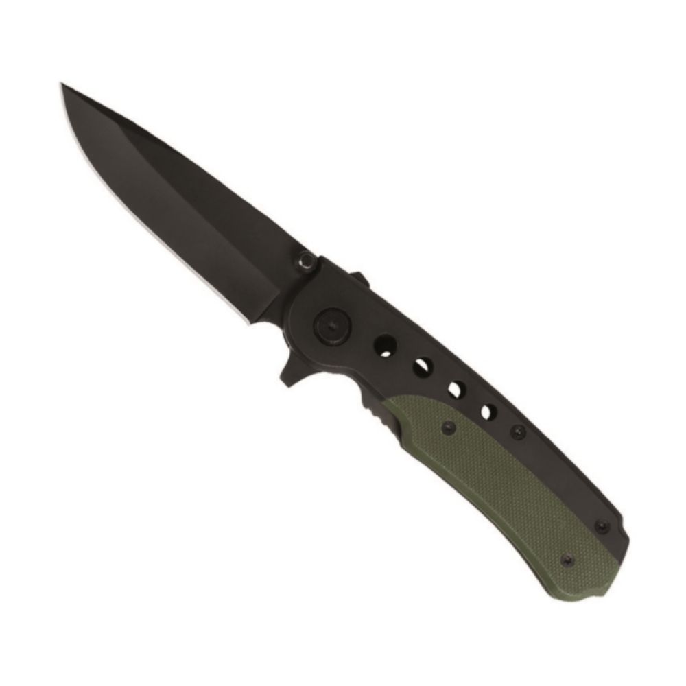 Kniv   One Hand Knife With Clip   Rustfrit Stål