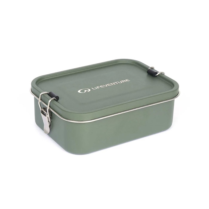 Lifeventure Stainless Steel Lunch Box   Madkasse Khaki   Madlaving