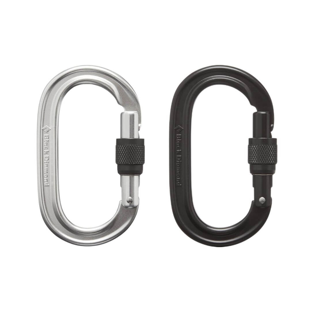 Oval Keylock Screwgate Biner   Black Diamond