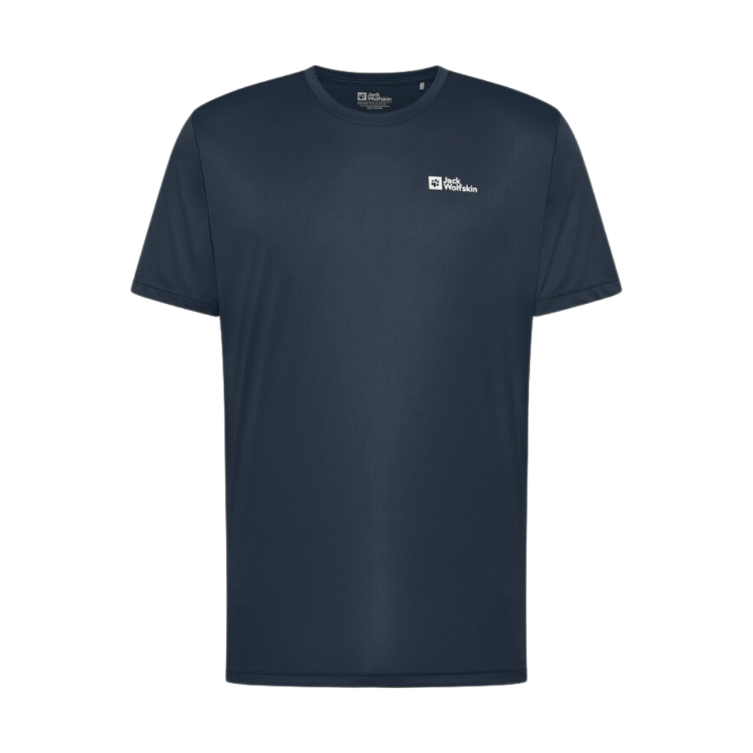 T Shirt Til Herre   Jack Wolfskin Tech T   Blå