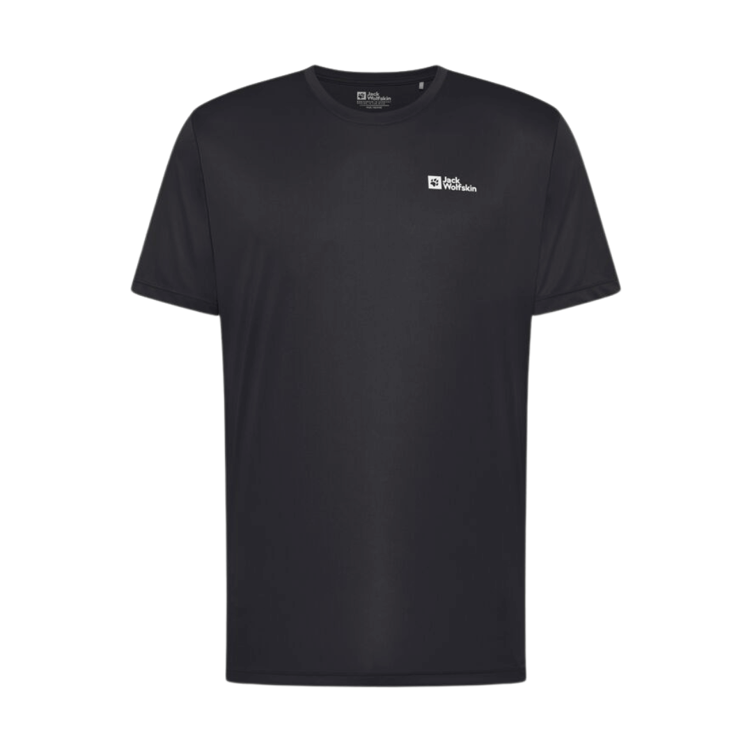 T Shirt Til Herre   Jack Wolfskin Tech T   Sort