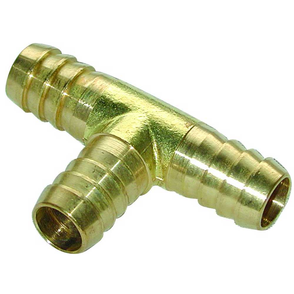 T Stykke Messing Til Gasslange - 8 mm Tilbud!