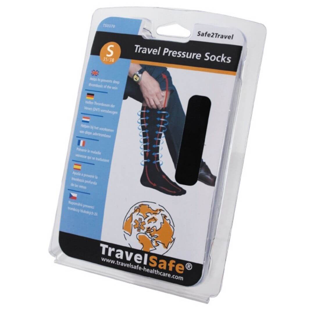 Kompressionsstrømper   Sort   Travelsafe