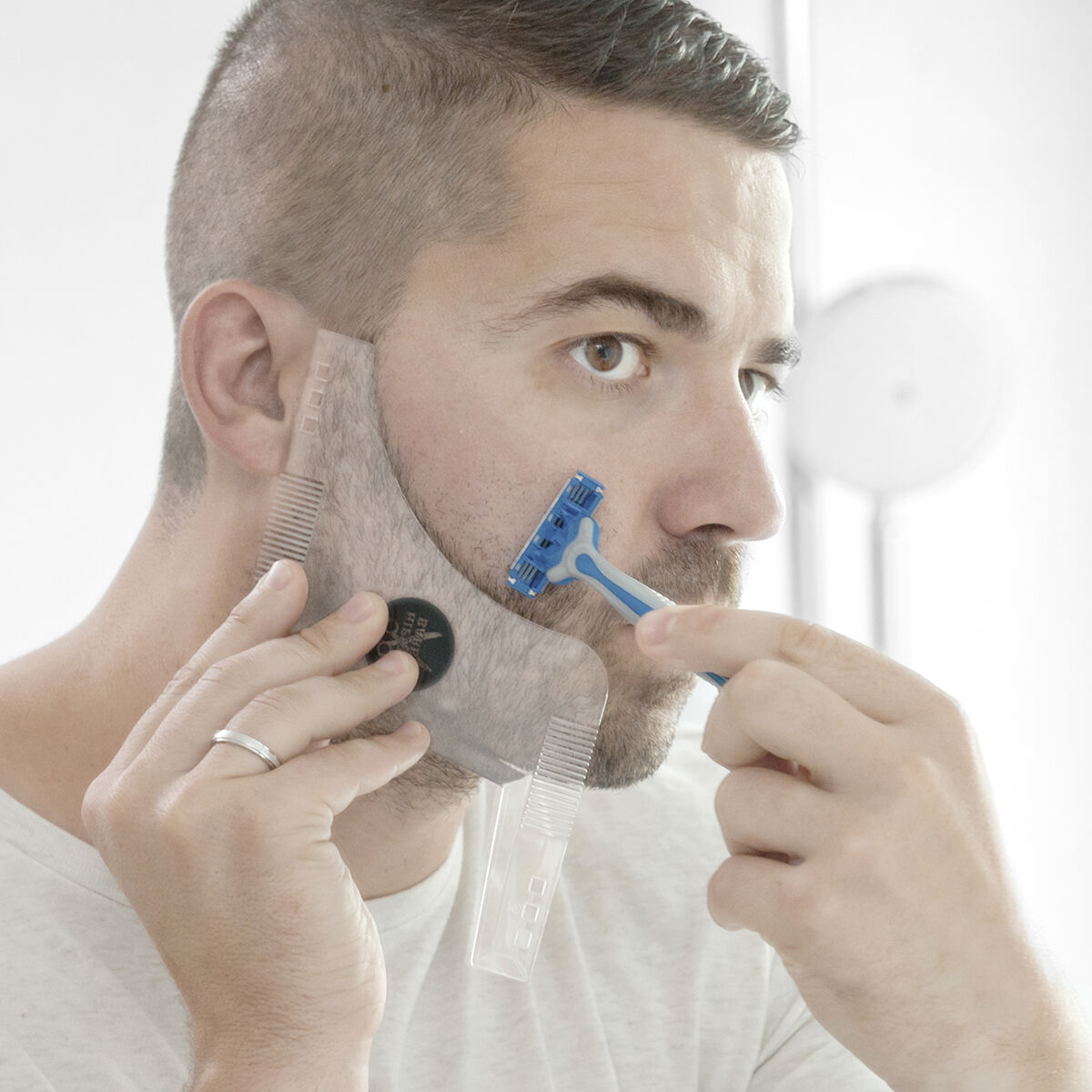 Hipster Barber Skæg Skabelon Til Barbering Innovagoods