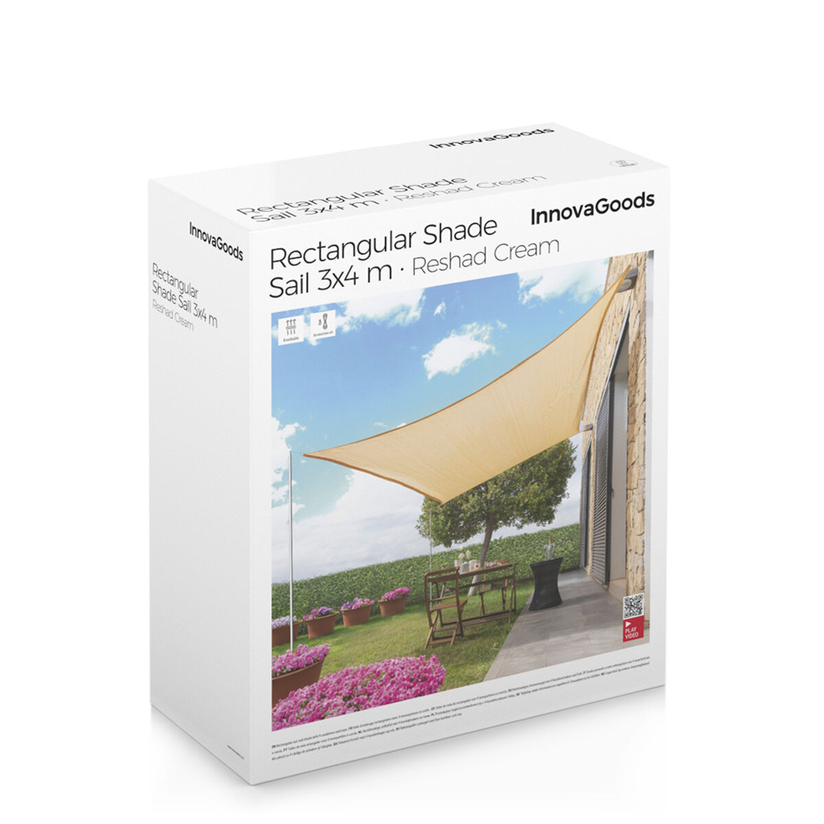Rektangulært Skyggesejl Reshad Innovagoods Beige Refurbished A