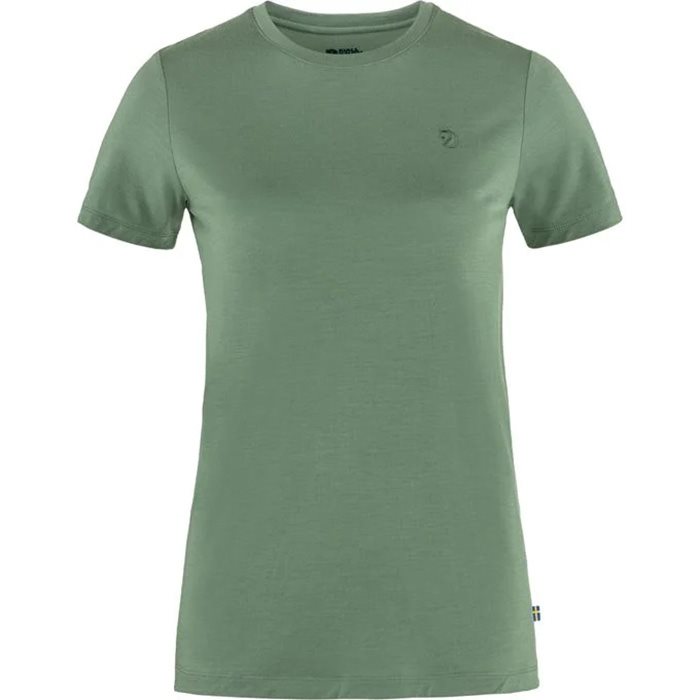 Fjällräven Abisko Uld T-shirt til kvinder - Patina Grøn