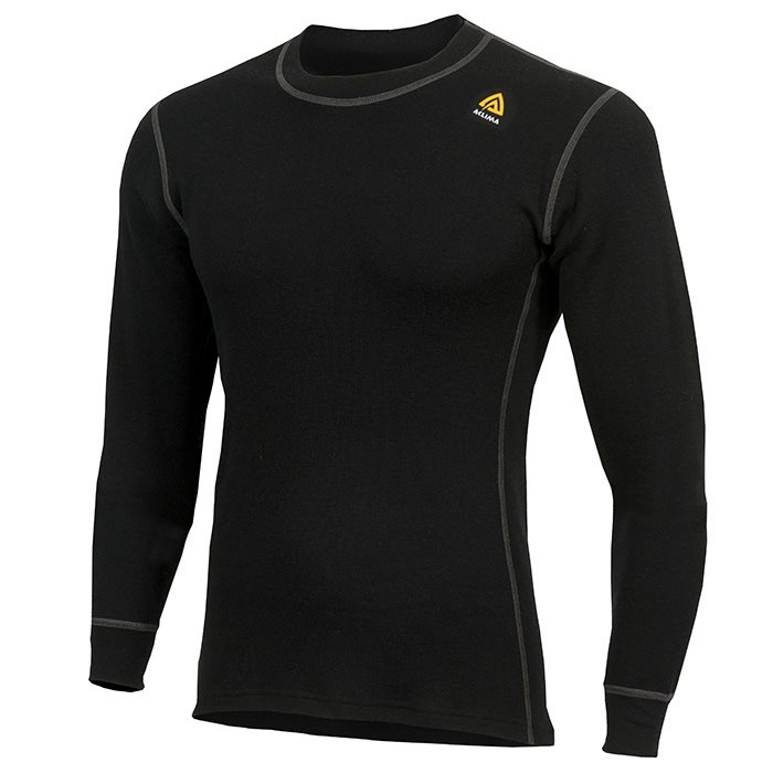Aclima Warmwool Crew Neck - Sort Undertøj til Mænd