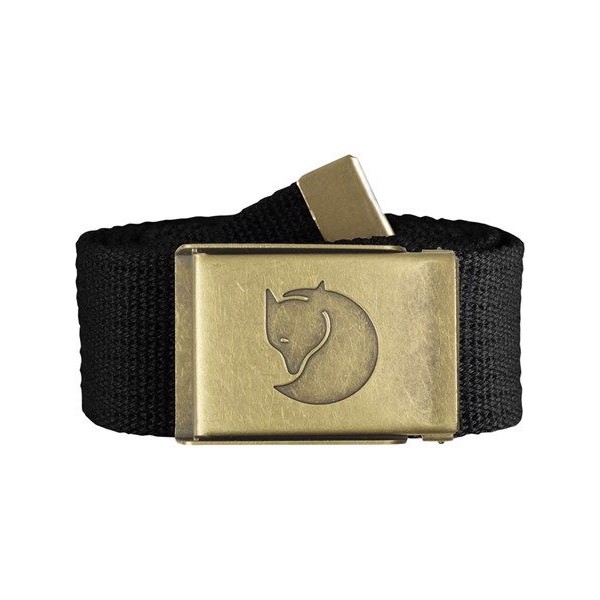Fj? Llr? Ven Canvas Brass Bælte Black   Bælter  Seler