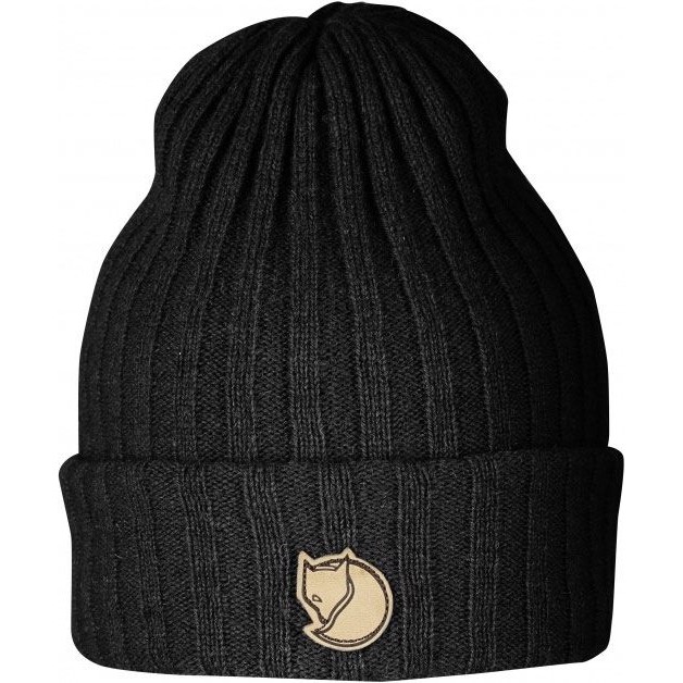 Fjällräven Byron Strikket Hue i Sort – Black Friday Tilbud!