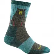 Darn Tough Bear Town Micro Crew Light Cushion Aqua L   Sokker   Str L