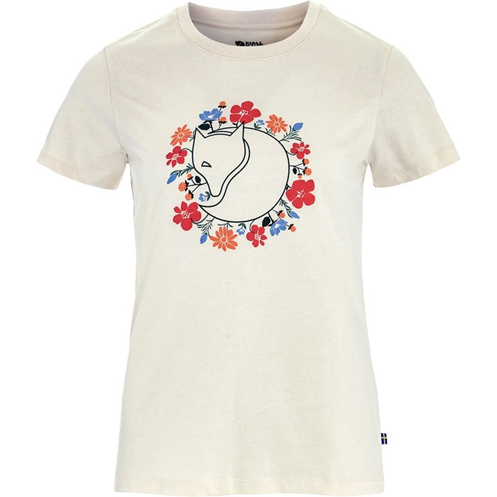 Fj? Llr? Ven Fj? Llbloster Fox T Shirt Kvinder   Damer Chalk White L   T Shirts