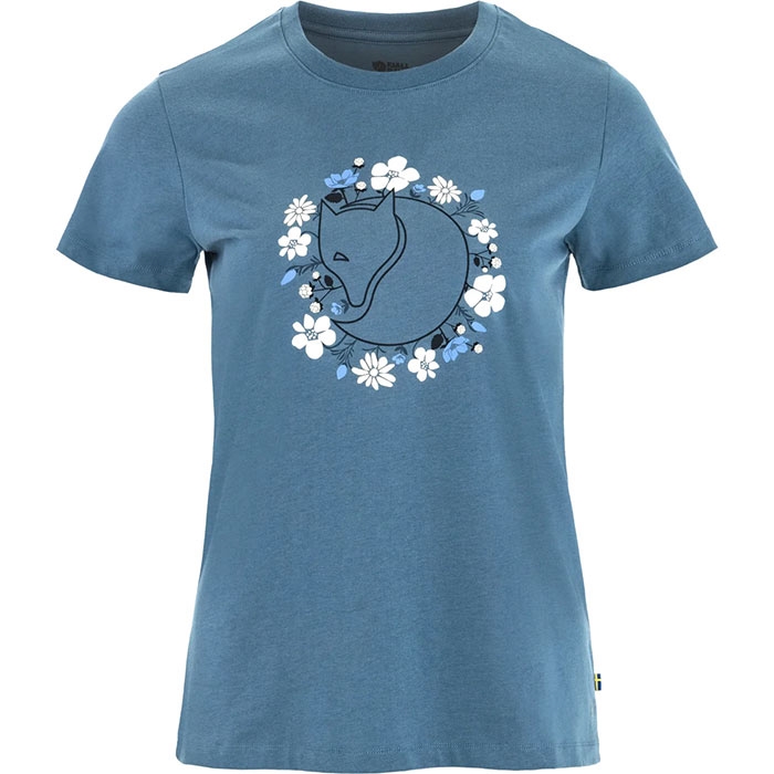 Fj? Llr? Ven Fj? Llbloster Fox T Shirt Kvinder   Damer Dawn Blue L   T Shirts