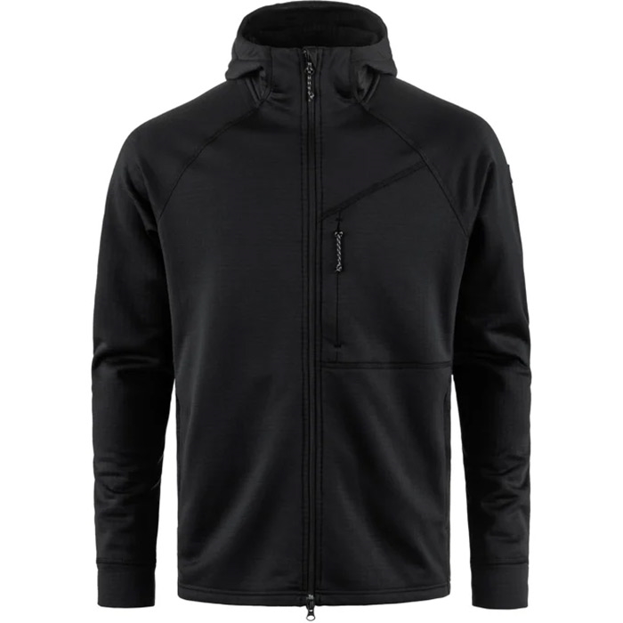 Fjällräven Ven Grid Fleece Hoodie til Mænd – Sort Udsalg!