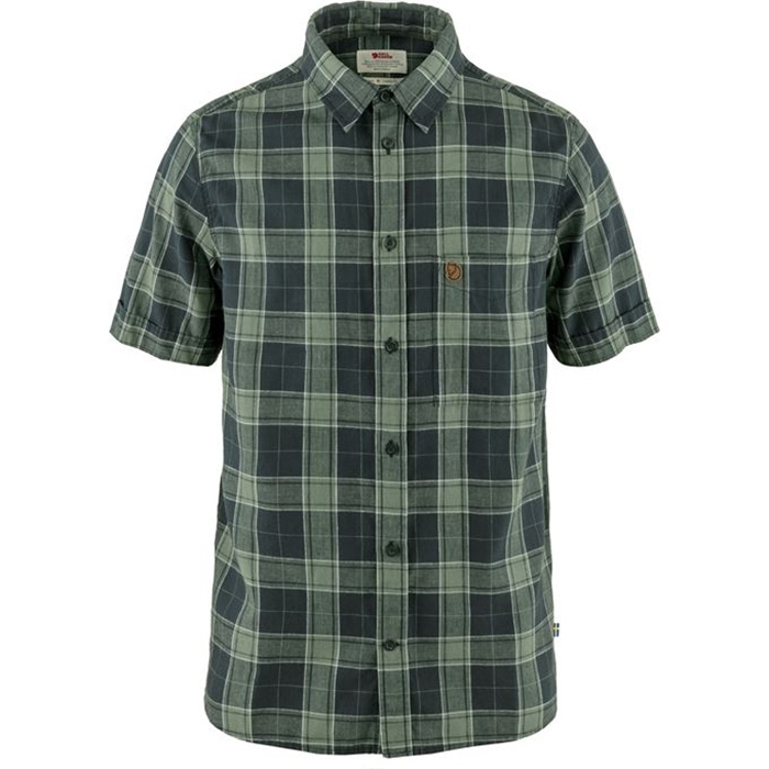 Fj? Llr? Ven ? Vik Travel Shirt Herre   Mænd Dark Navy   Patina Green S   Skjorter
