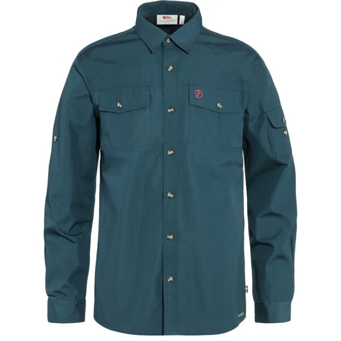 Fj? Llr? Ven Singi Trekking Shirt Ls Herre   Mænd Mountain Blue Xl   Skjorter