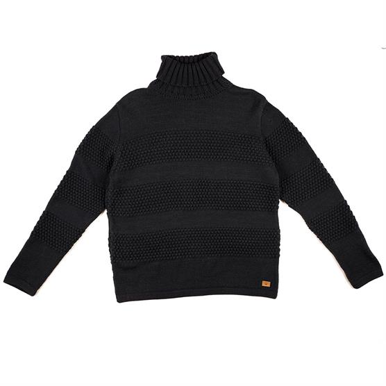 Fuza Wool Mens Nyhavn Sweater High Neck  Midnight Blue