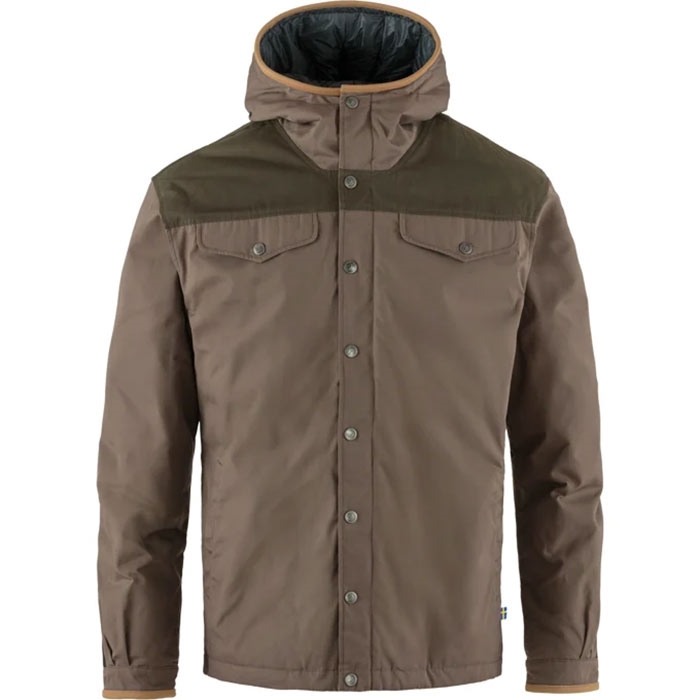 Fj? Llr? Ven Greenland No    Down Jacket Herre   Mænd Suede Brown   D Olive L   Jakker