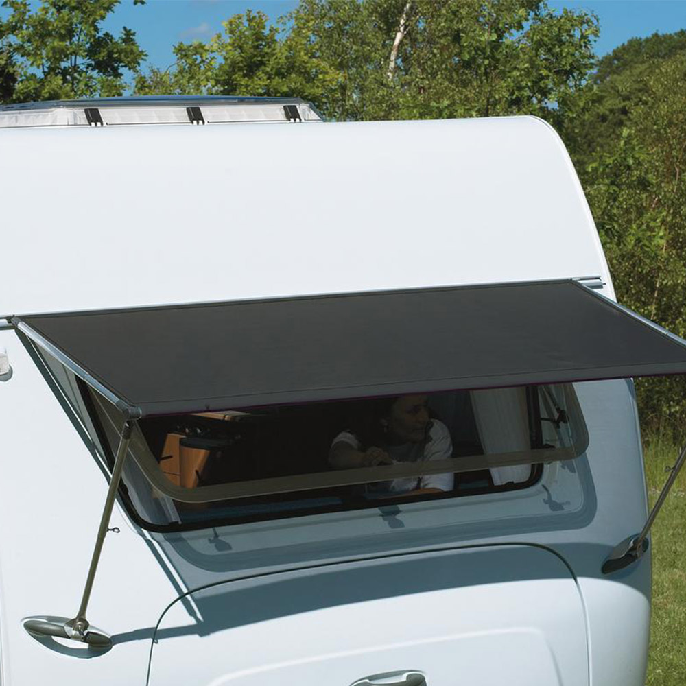 Vinduesmarkise med solfilter - 190 cm til camping!