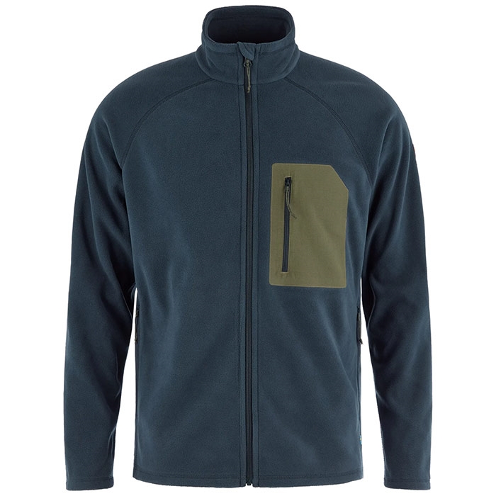 Fj? Llr? Ven Kaipak Fleece Herre   Mænd Dark Navy Laurel Green Xl   Fleecejakker