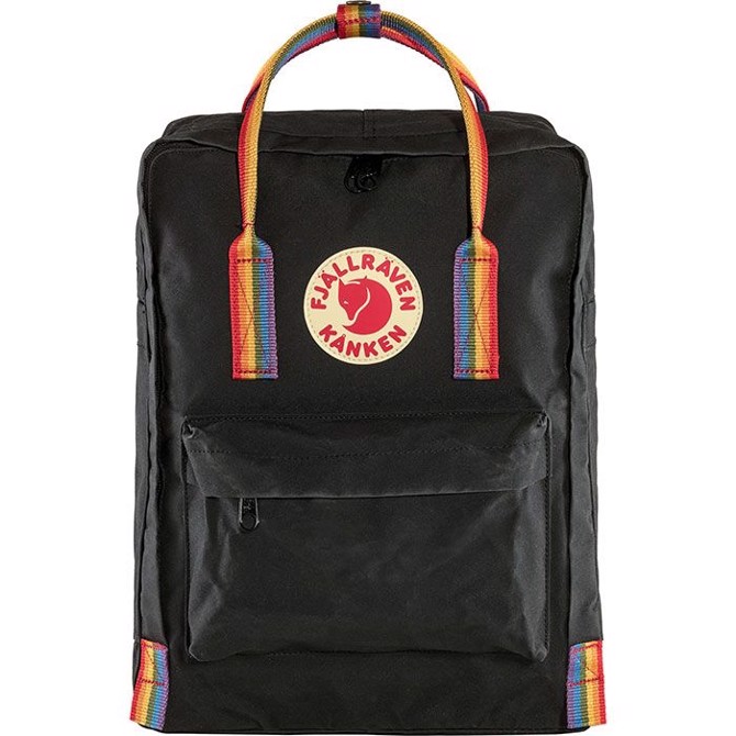 Fj? Llr? Ven Kånken Rainbow  L Black   Skoletasker    Rygsække