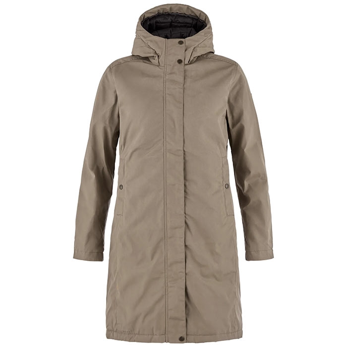 Fj? Llr? Ven Kiruna Hydratic Padded Parka Kvinder   Damer Suede Brown M   Jakker