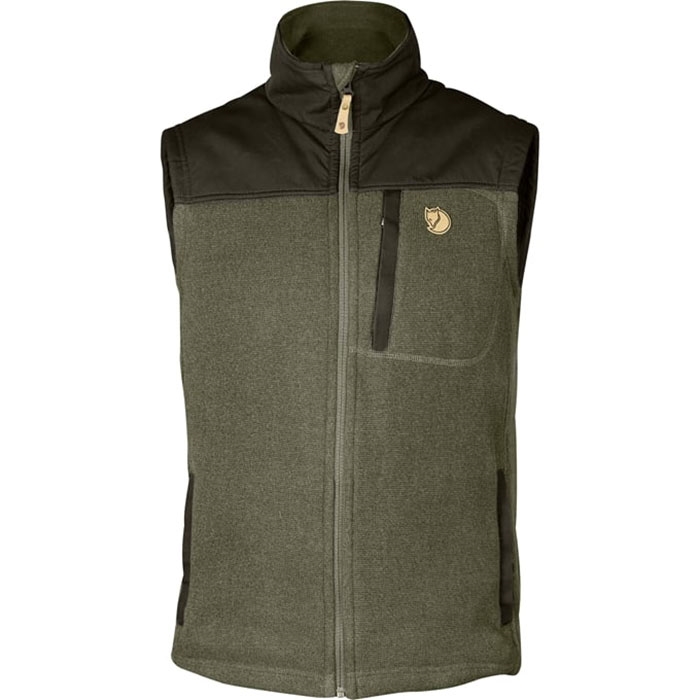 Fj? Llr? Ven Buck Fleece Vest Herre   Mænd Laurel Green   Deep Forest Xl   Veste