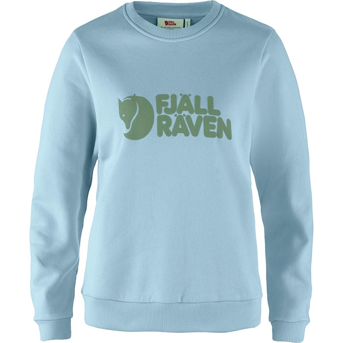 Fjällräven Logo Sweater til kvinder – Breeze Blue/Patina Green
