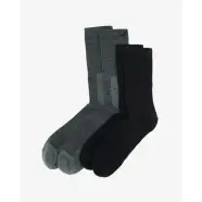 Lundhags Merino Trekking Sock Combo Mid   Light Grey Melange Black   Str      Sokker