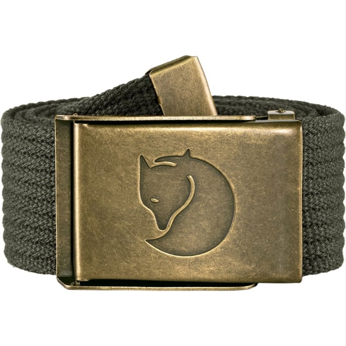 Fj? Llr? Ven Canvas Brass Bælte Mountain Grey   Bælter  Seler
