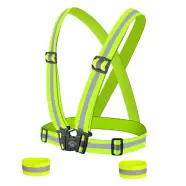 Nordic Grip Reflective Set Junior   Yellow   Str  One Size   Vest