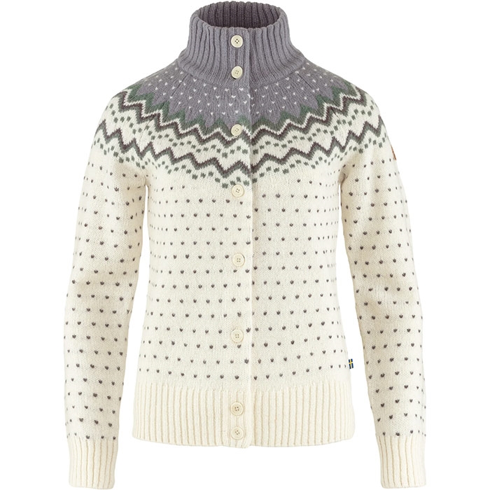 Fjällräven Vik Strikket Cardigan til Kvinder – Chalk Hvid