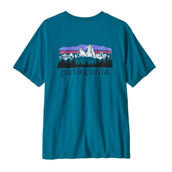 Patagonia Mens Fitz Roy Foothills T Shirt  Glacial Blue