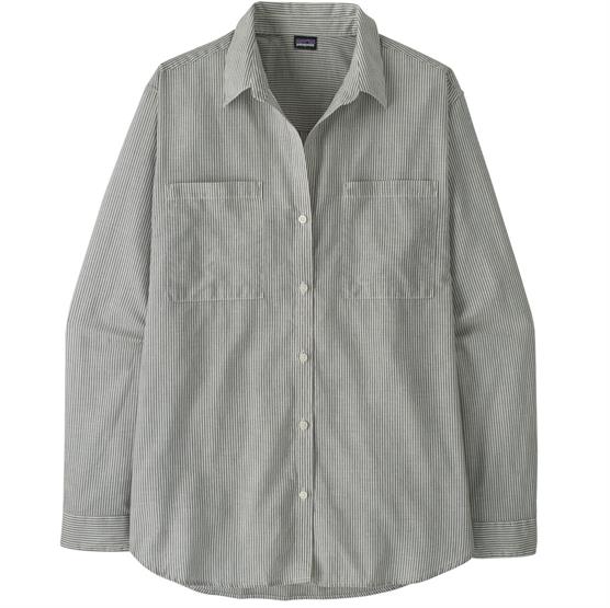 Patagonia Womens Lw A C Buttondown  Solstice Stripe   Smolder Blue