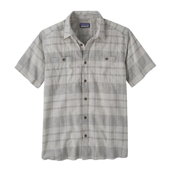 Patagonia Back Step Skjorte til Mænd - Salt Grey Plaid