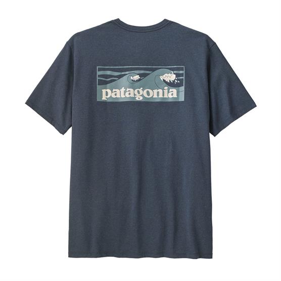 Patagonia Mens Boardshort Logo Pocket Responsibili Tee  Summit Blue
