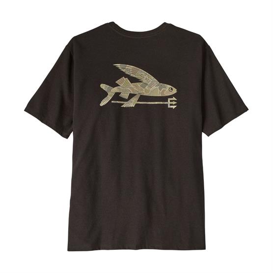 Patagonia Mens Flying Fish Responsibili Tee  Den Brown   Coastal Edge