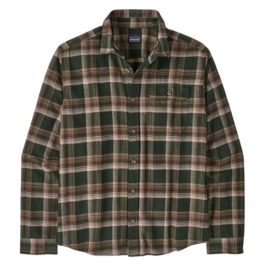 Patagonia Mens L S Lw Fjord Flannel Shirt  Cozy Cabin   Treeline Green