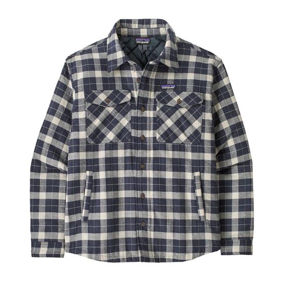 Patagonia Mens Lw Insulated Fjord Flannel Shirt  Evergreen Fjord   Smolder Blue