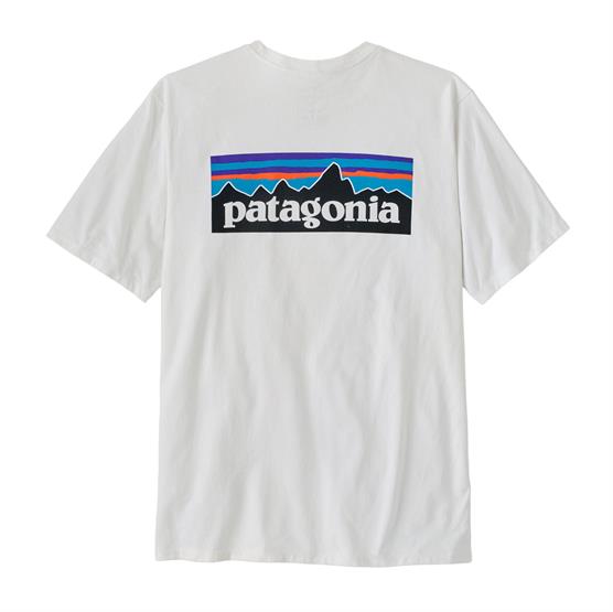 Patagonia Mens P  Logo Responsibili Tee  Fiber White
