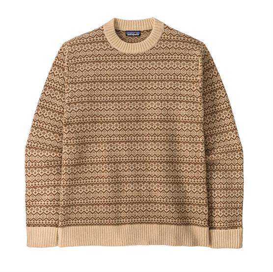 Patagonia Mens Recycled Wool Blend Sweater  Snow Squail   Natural