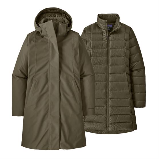 Patagonia Womens Tres  In  Parka  Basin Green