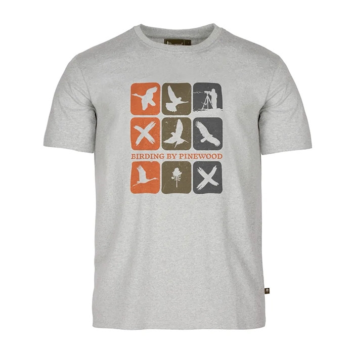 Pinewood Birding T Shirt Herre   Mænd  L  Grey Xl   T Shirt  Polo Shirt