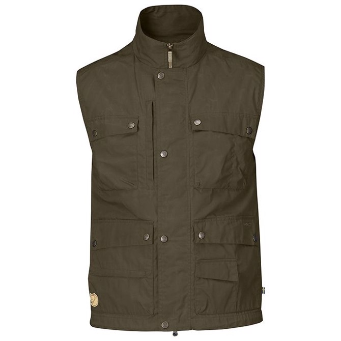 Fj? Llr? Ven Reporter Lite Vest Herre   Mænd Dark Olive M   Veste