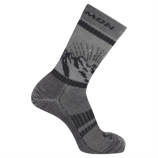 Salomon Retro Wool Crew Socks  Black   White