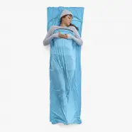 Sea To Summit Breeze Sleeping Bag Liner   Rectangular W  Pillow Sleeve Blue Atoll   Lagenpose
