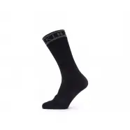 Sealskinz Scoulton Wp Warm Wt  Mid Sock W  Hydrost   Black Grey   Str  S   Sokker